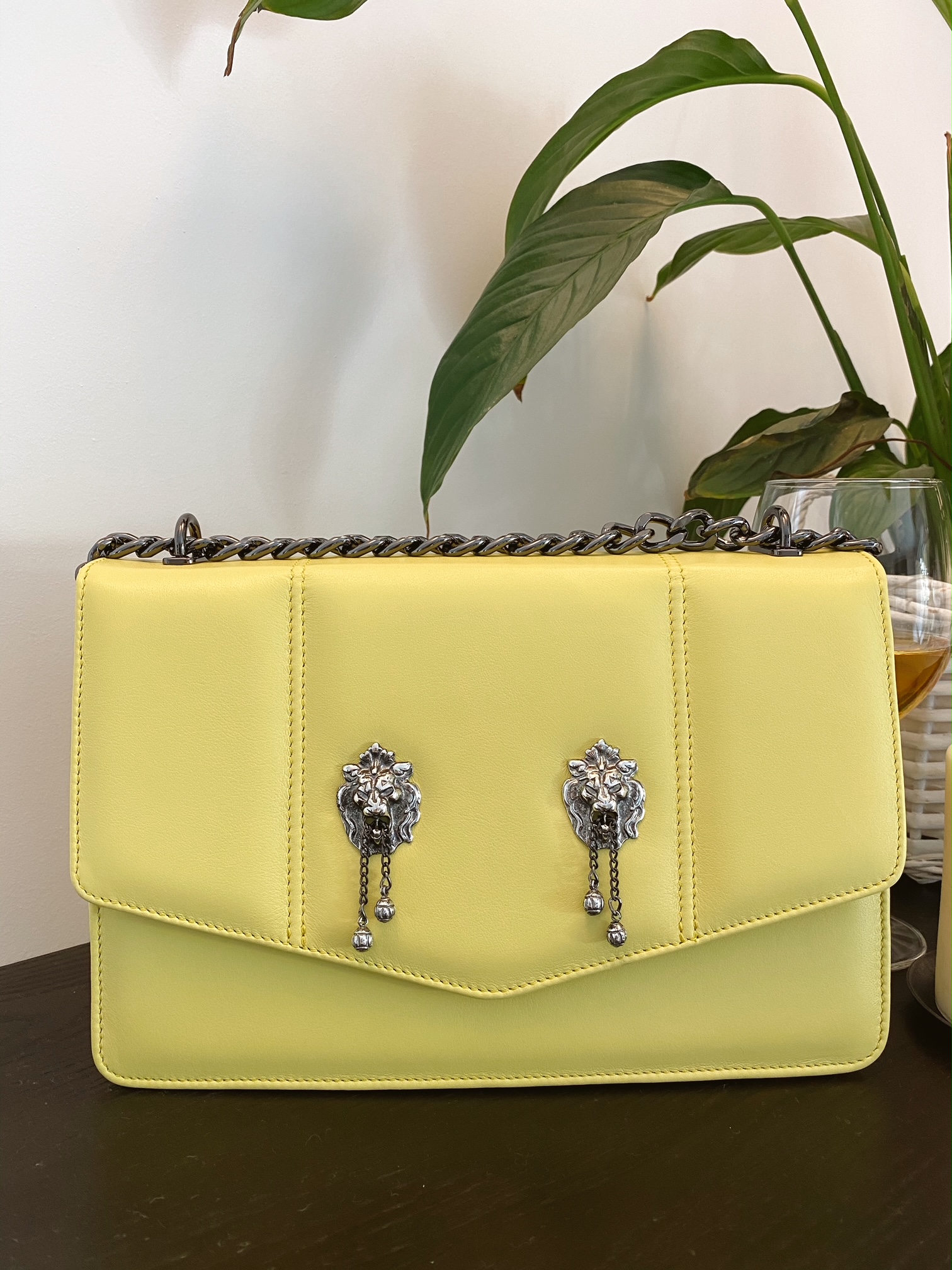 Lilly Leather Bag in Yellow - Lollie Collection