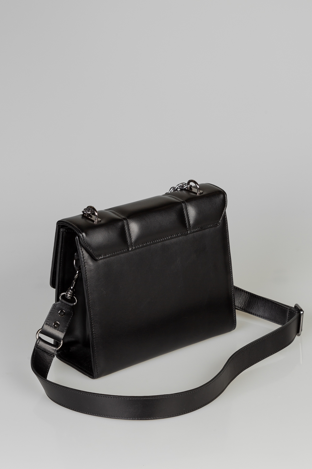 Stephanie Leather Bag in Black - Lollie Collection